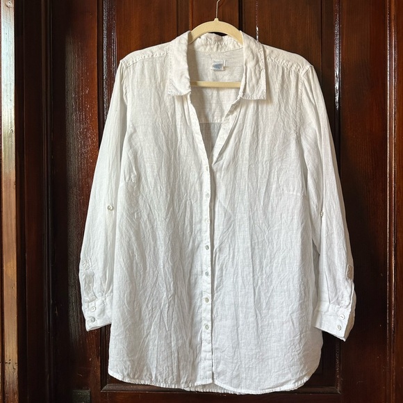 Sigrid Olsen 100% Linen Roll Tab - Picture 1 of 10